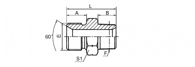 Переходник потока латуни БСП индустрии/герметизируя параллельные резьбы трубы 1бт-Сп